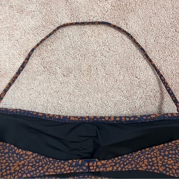 NWT! J. Crew Spot-On Print Bandeau Bikini Top in Navy Pecan. Size 2X - Picture 7 of 13